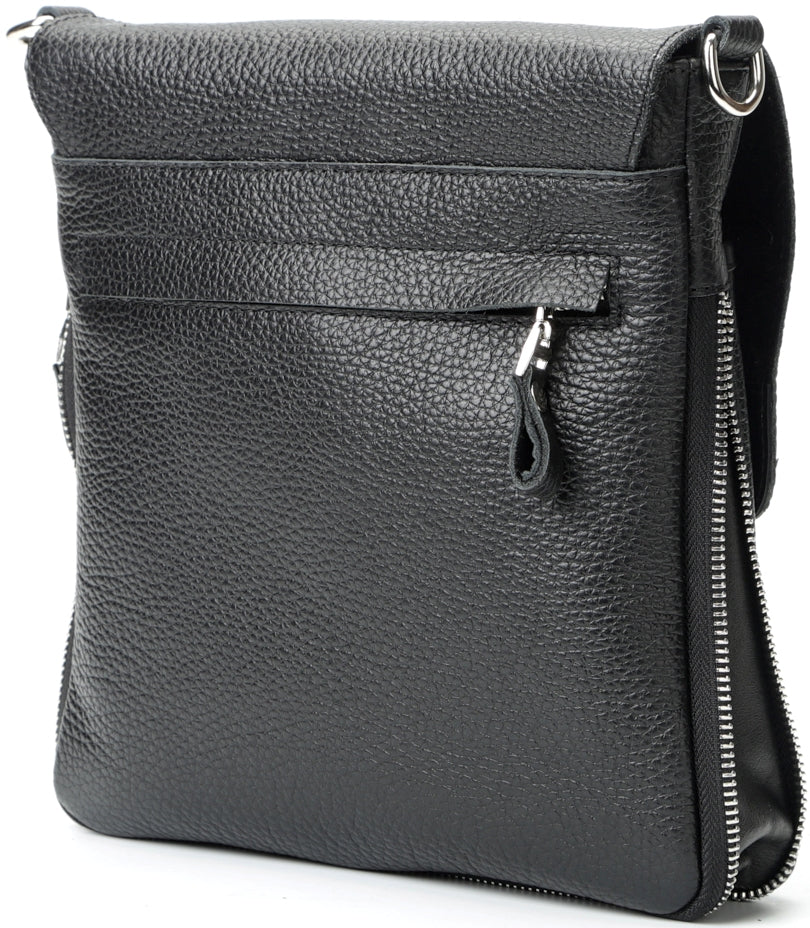 Genuine Leather Handbag SHVIGEL 11016 Black, Made in Ukraine, Premium Quality