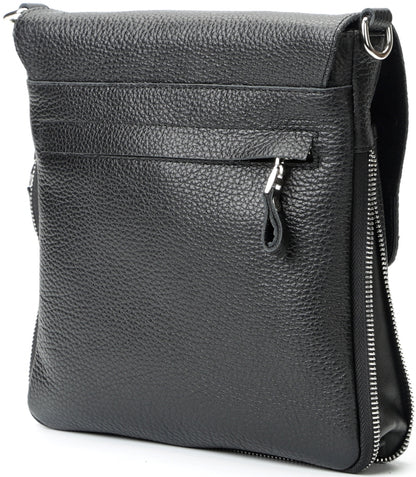 Genuine Leather Handbag SHVIGEL 11016 Black, Made in Ukraine, Premium Quality