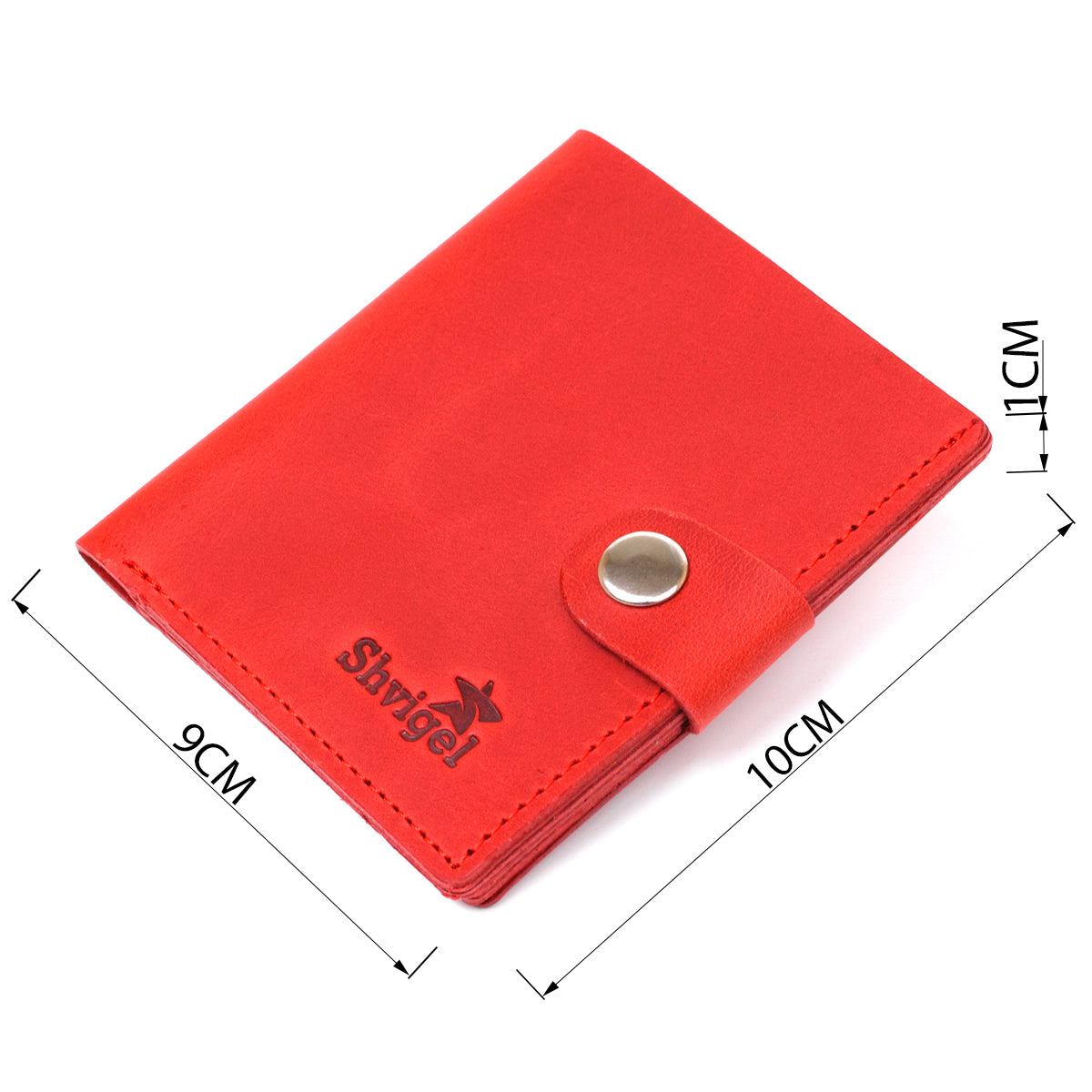 Small Matte Women's Wallet SHVIGEL 16476 Red Genuine Leather Ukraine