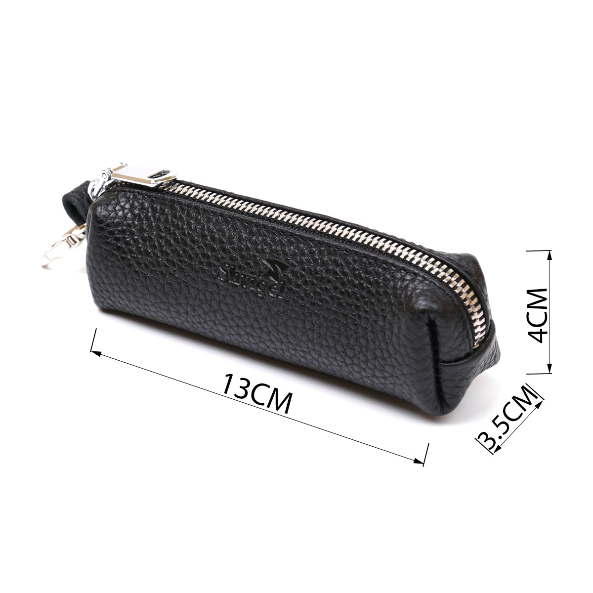 Unisex Leather Key Holder SHVIGEL 16536 Black Made from Natural Leather for Keys