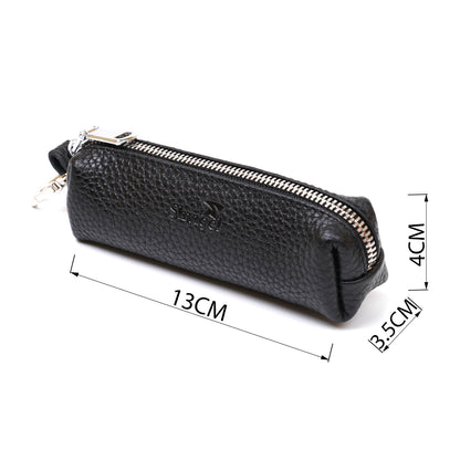 Unisex Leather Key Holder SHVIGEL 16536 Black Made from Natural Leather for Keys