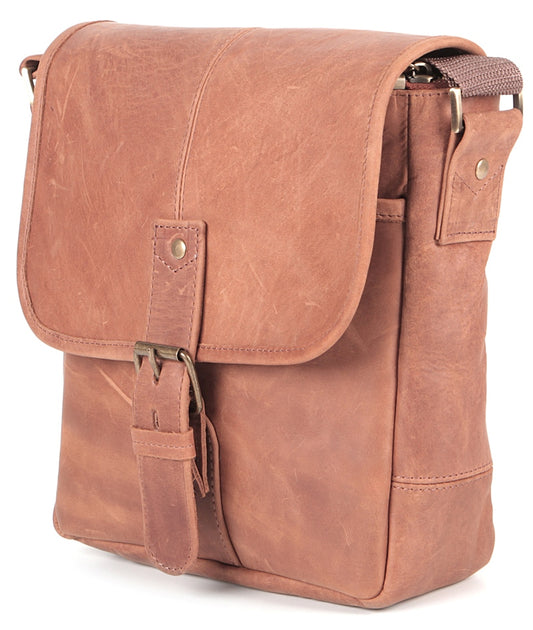 Genuine Leather Bag SHVIGEL 00883 Brown - Premium Quality Ukrainian Design