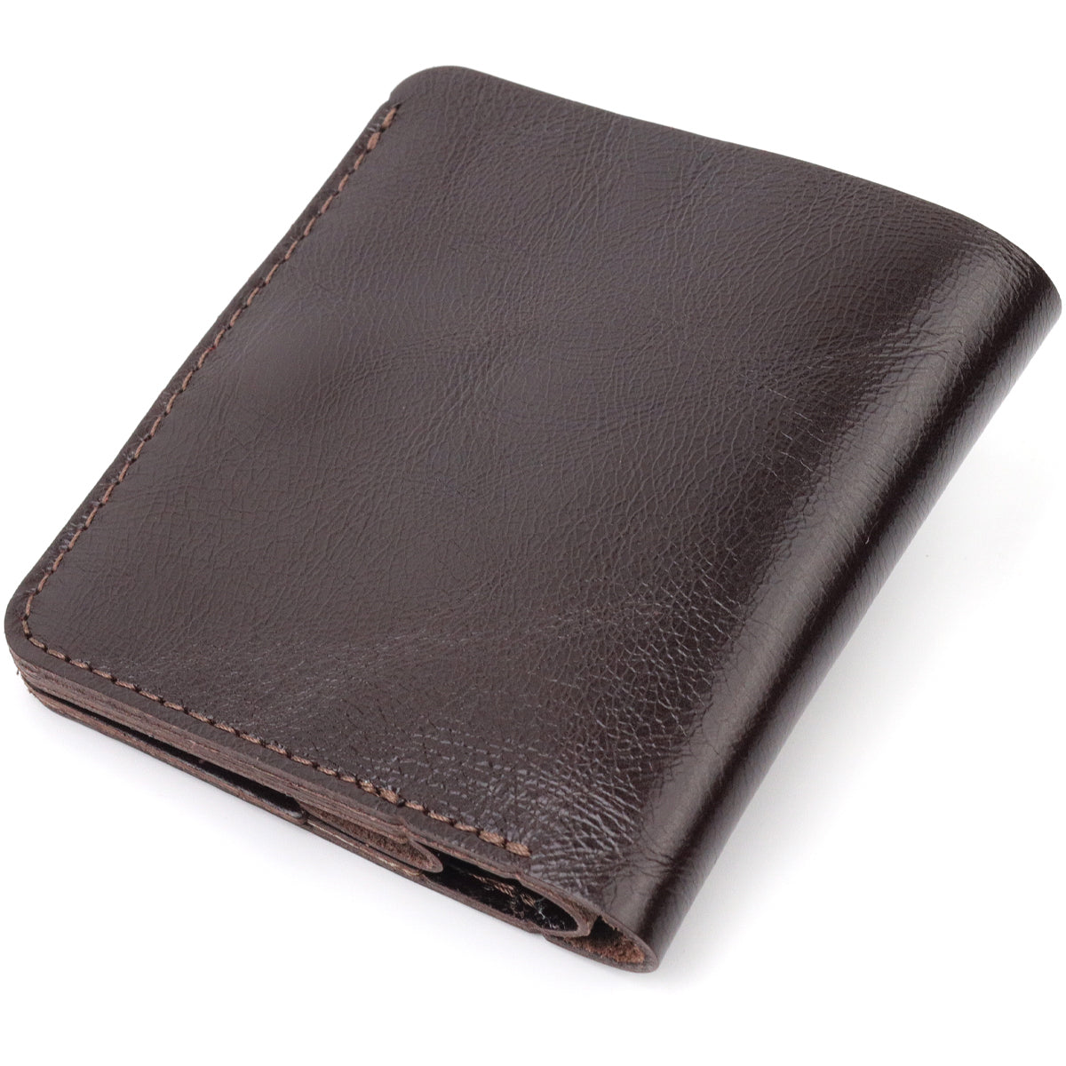 Stylish Men's Leather Wallet SHVIGEL 16610 Brown Genuine Leather Material