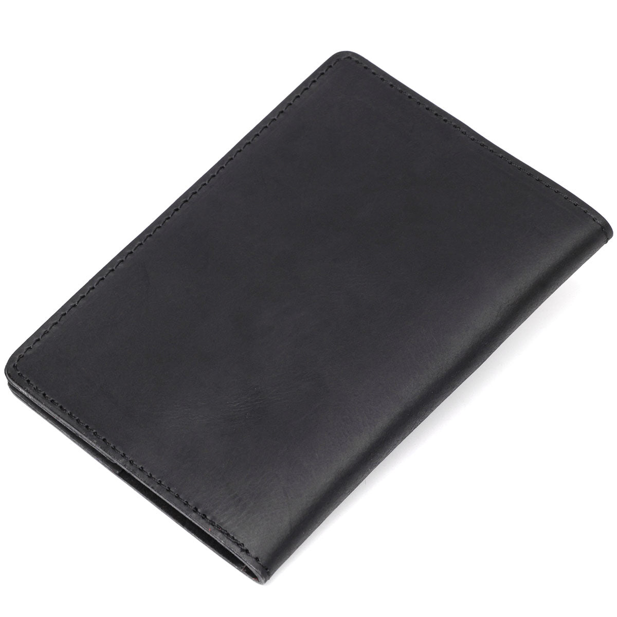 Leather Passport Cover SHVIGEL 13917 Black Genuine Leather for Passport Protection
