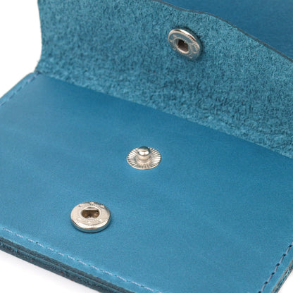 Vintage Leather Wallet SHVIGEL 16605 Blue Natural Leather Made in Ukraine