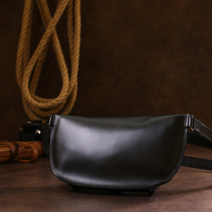 Leather Universal Women's Fanny Pack SHVIGEL 16383 Black Genuine Leather