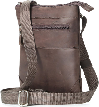 Leather Bag SHVIGEL 11018 Brown, Genuine Leather, Made in Ukraine, Stylish Design