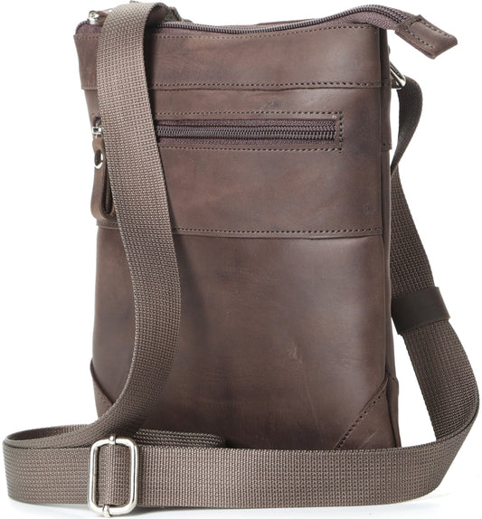 Leather Bag SHVIGEL 11018 Brown, Genuine Leather, Made in Ukraine, Stylish Design