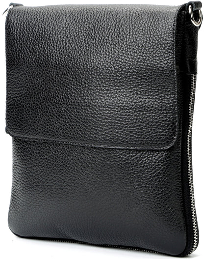 Genuine Leather Handbag SHVIGEL 11016 Black, Made in Ukraine, Premium Quality