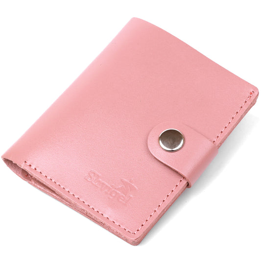 Compact Women's Wallet SHVIGEL 16488 Genuine Leather Pink with Stylish Design