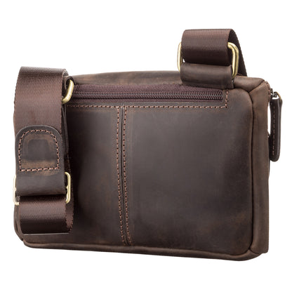 Men's Leather Bag SHVIGEL 11094 Brown Natural Leather High-Quality Craftsmanship
