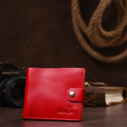 Leather Women's Wallet SHVIGEL 16215 Red | Made in Ukraine, Genuine Leather