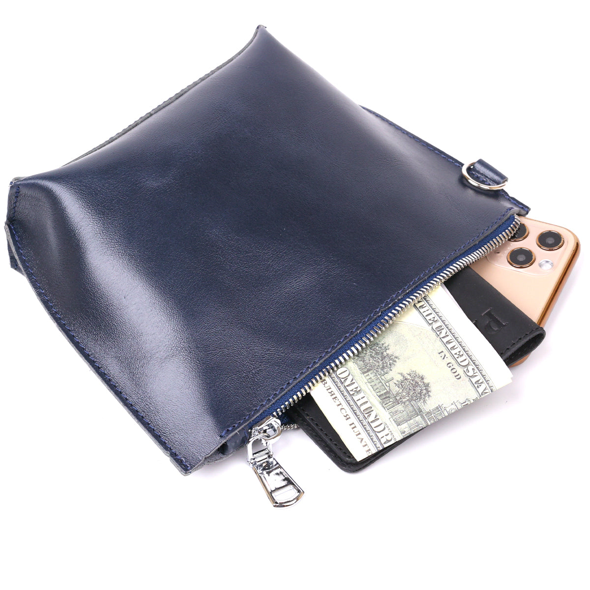 Women's Skincare SHVIGEL 16413 Blue Natural Leather Made in Ukraine