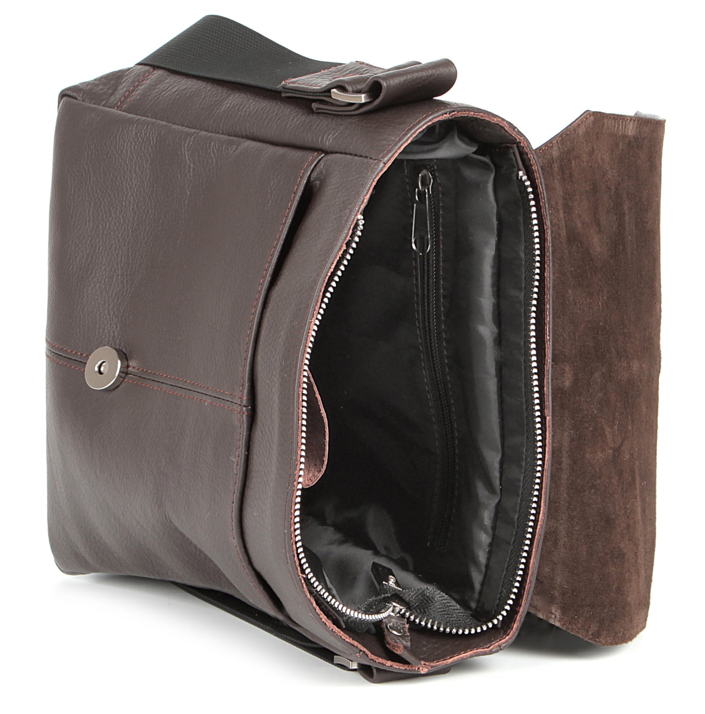 Leather Bag SHVIGEL 00852 Brown | Genuine Leather | Made in Ukraine