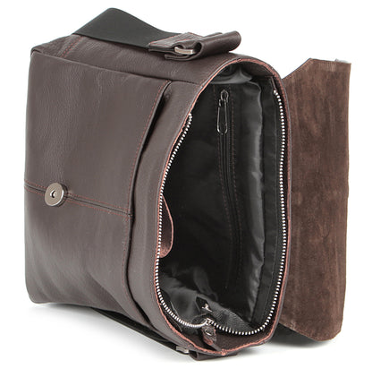 Leather Bag SHVIGEL 00852 Brown | Genuine Leather | Made in Ukraine