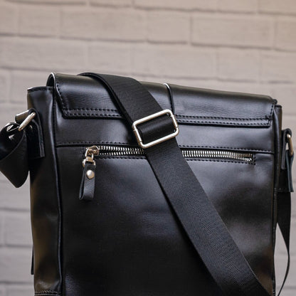 Men's Genuine Leather Bag SHVIGEL 00878 Black, Stylish Design Made in Ukraine