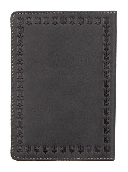 Leather Passport Cover SHVIGEL 16132 European Quality Grey Genuine Leather