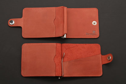 Cash Clip SHVIGEL 13788 - Natural Leather Money Holder, Made in Ukraine