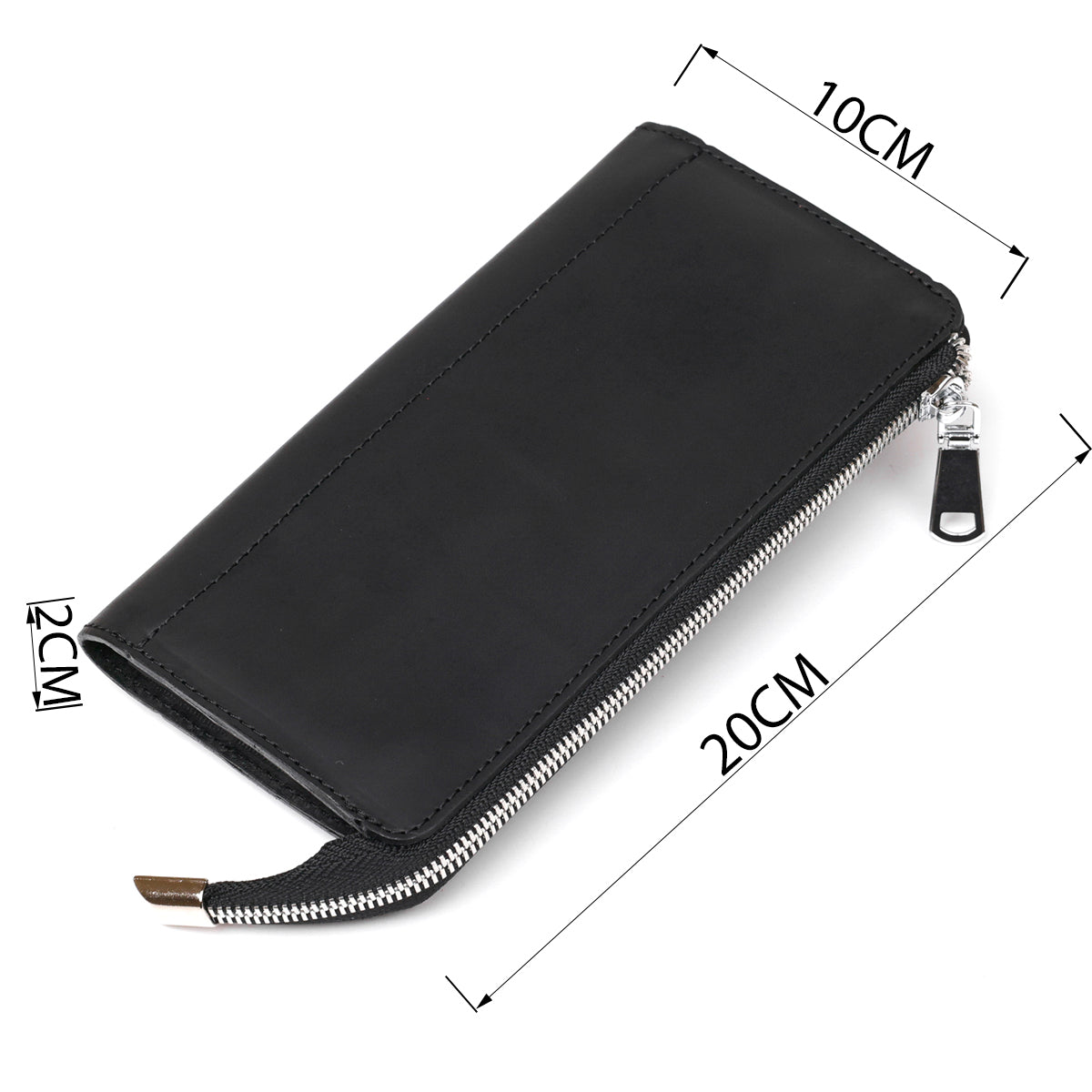 Leather Clutch SHVIGEL 16191 Matte Black Genuine Leather Made in Ukraine