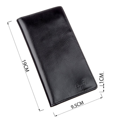 Vertical Men's Wallet SHVIGEL 16195 Black Genuine Leather from Ukraine