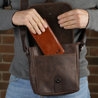 Brown Leather Wallet SHVIGEL 13791 | Premium Quality Ukrainian Handmade Accessory