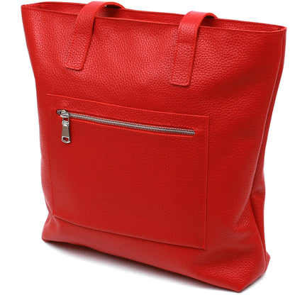 Leather Women's Bag SHVIGEL 16355 Red, Made in Ukraine, Genuine Leather Material