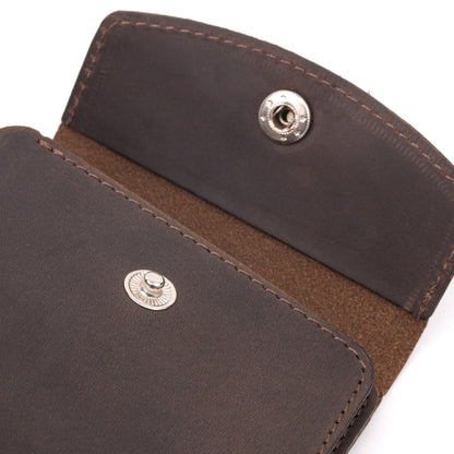 Vintage Leather Wallet SHVIGEL 16613 Brown Handmade from Natural Leather