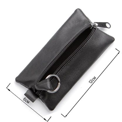 Spacious Leather Key Holder SHVIGEL 15203 Black Made in Ukraine with Natural Leather Material