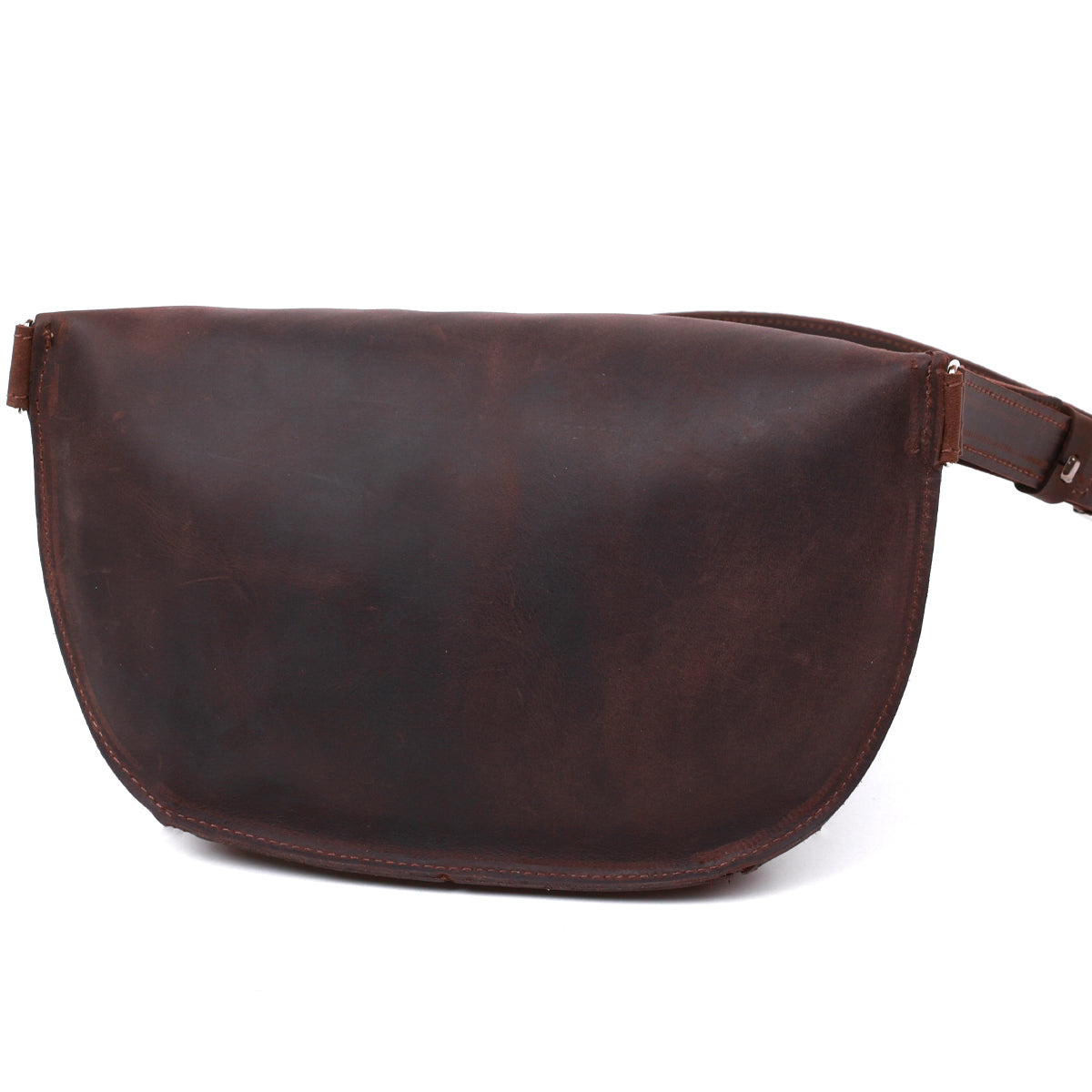Matte Women's Belt Bag SHVIGEL 16395 Brown Genuine Leather Durable Design