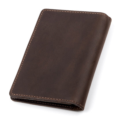 Leather Auto Document Holder SHVIGEL 13922 Brown Natural Leather for Drivers