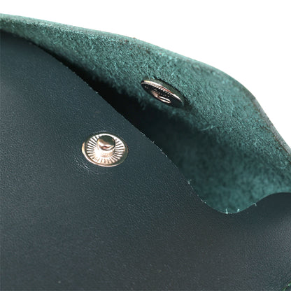 Leather Travel Cosmetic Bag SHVIGEL 16423 Green Natural Leather Design