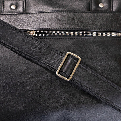 Laptop Bag SHVIGEL 11036 Black Genuine Leather Suitable for Daily Use