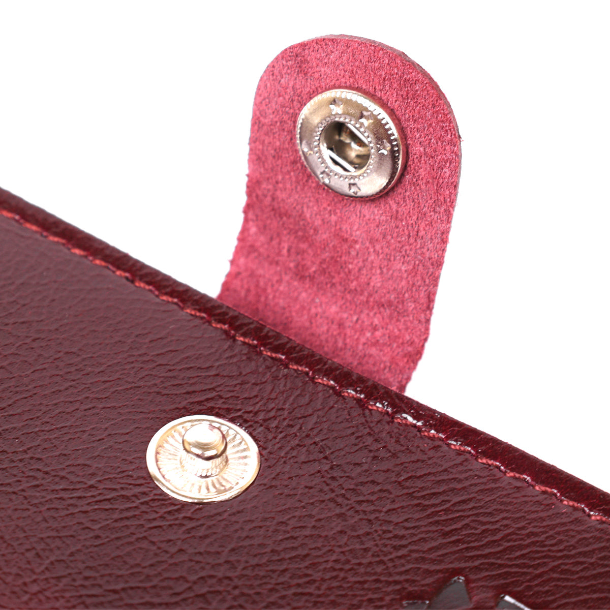Glossy Leather Women's Wallet SHVIGEL 16484 Burgundy Natural Leather Made in Ukraine