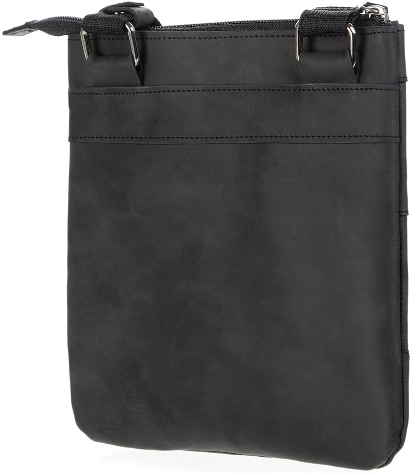 Leather Bag SHVIGEL 11024 Black Genuine Leather Handmade from Ukraine