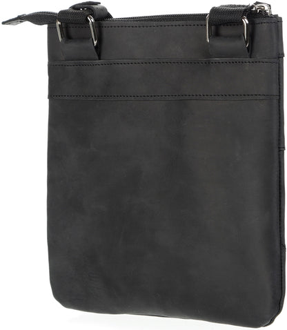 Leather Bag SHVIGEL 11024 Black Genuine Leather Handmade from Ukraine