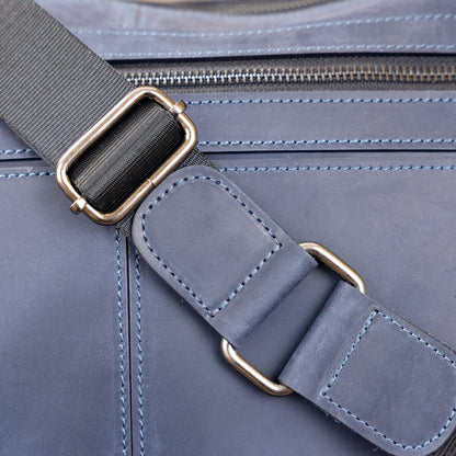 Business Men’s Leather Shoulder Bag SHVIGEL 11249 Blue Genuine Leather Design