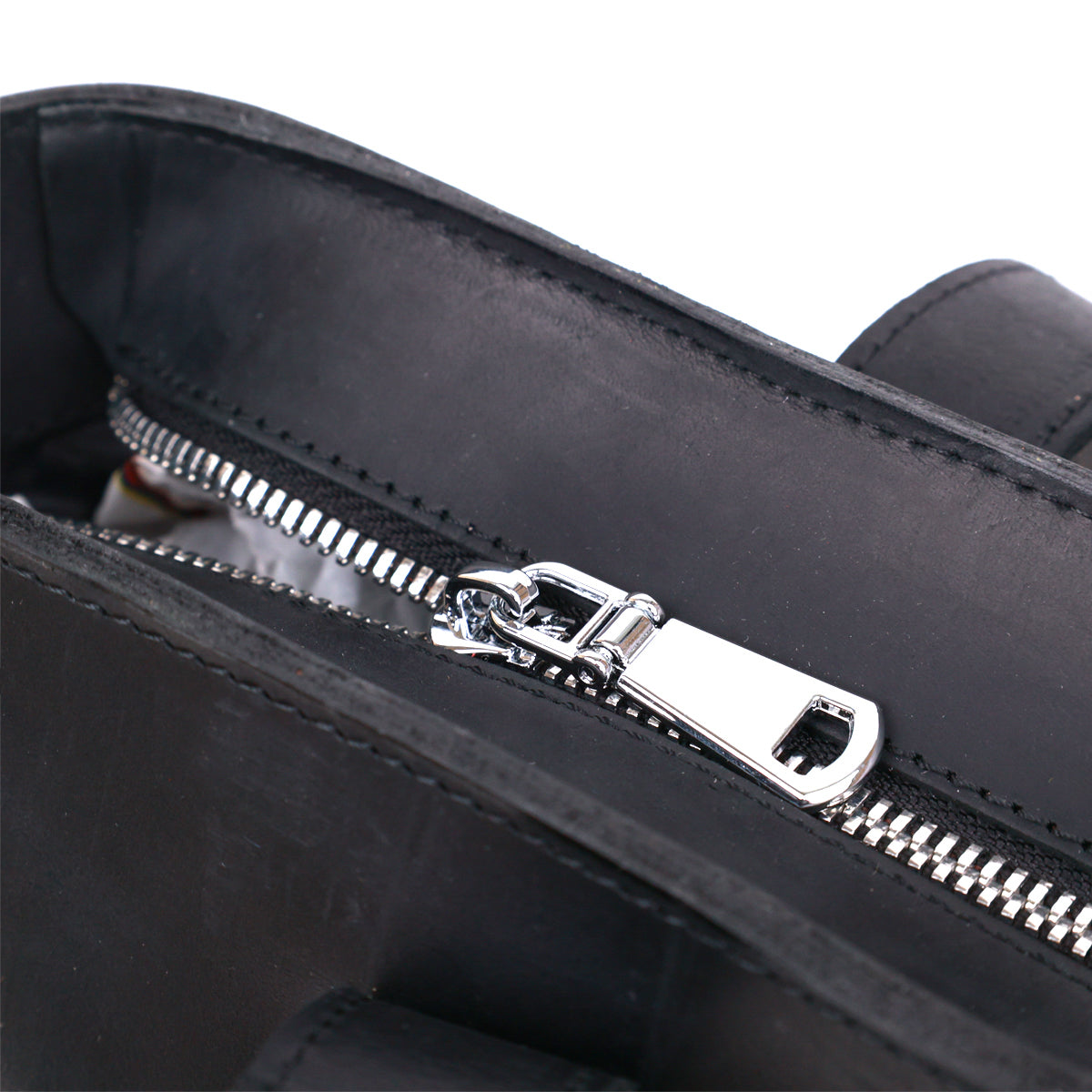 Vintage Leather Handbag SHVIGEL 16347 Black Ukrainian Natural Leather Material