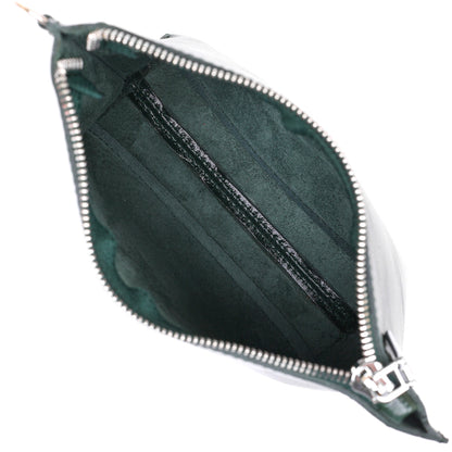 Practical Women's Leather Cosmetic Bag SHVIGEL 16411 Green Genuine Leather