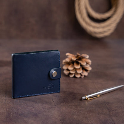 Horizontal Men's Wallet SHVIGEL 16216 Blue Genuine Leather from Ukraine