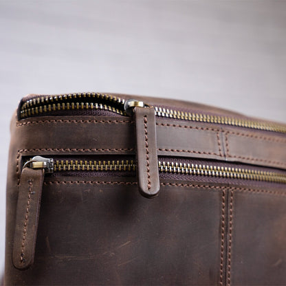Men's Leather Bag SHVIGEL 11094 Brown Natural Leather High-Quality Craftsmanship