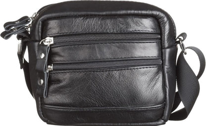 Men's Leather Bag SHVIGEL 15213 Black Genuine Leather Handmade from Ukraine