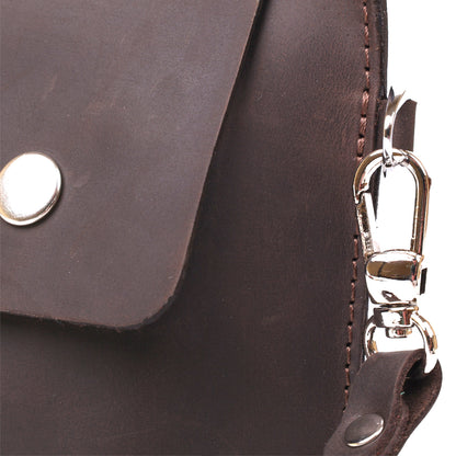 Vintage Leather Travel Cosmetic Bag SHVIGEL 16428 Brown Natural Leather Quality