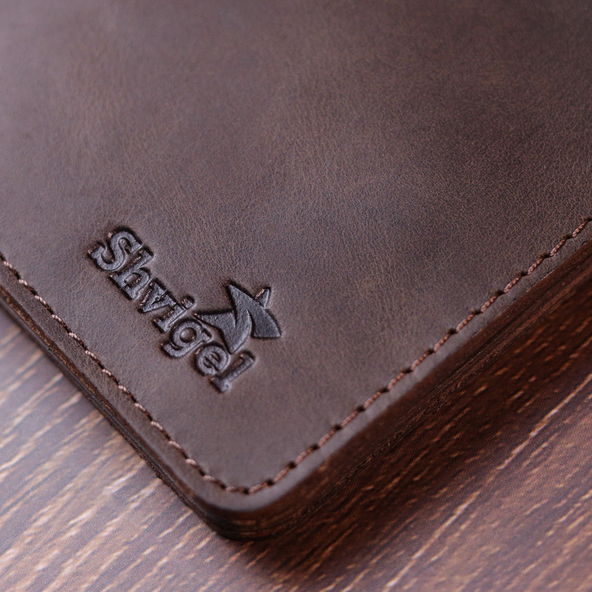 Vintage Leather Wallet SHVIGEL 16601 Brown Natural Leather Handmade Design