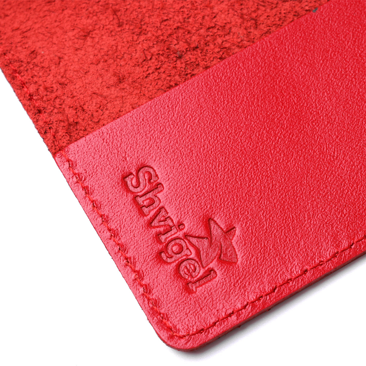 Genuine Leather Passport Cover SHVIGEL 13975 Red - Stylish and Durable Design