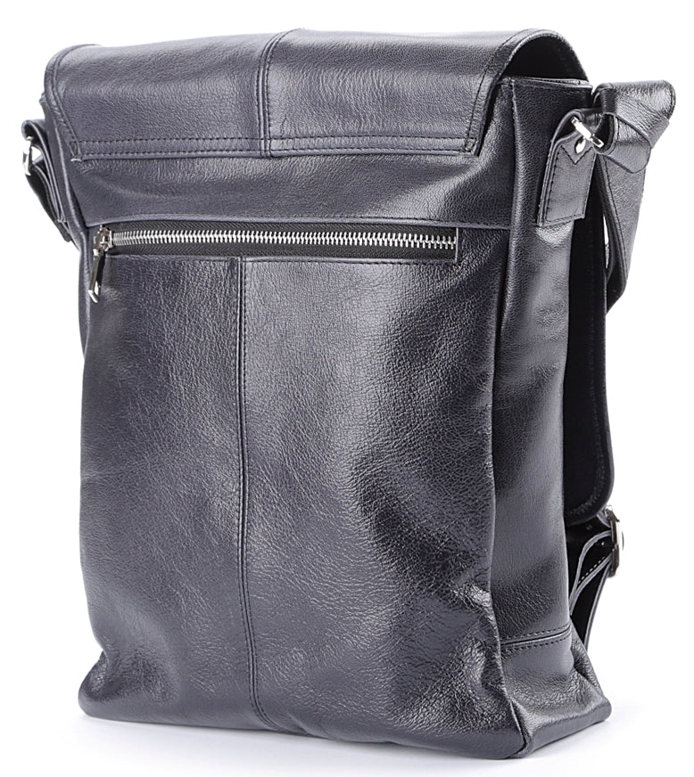 SHVIGEL Leather Bag 00919 Black - Premium Quality Genuine Leather from Ukraine