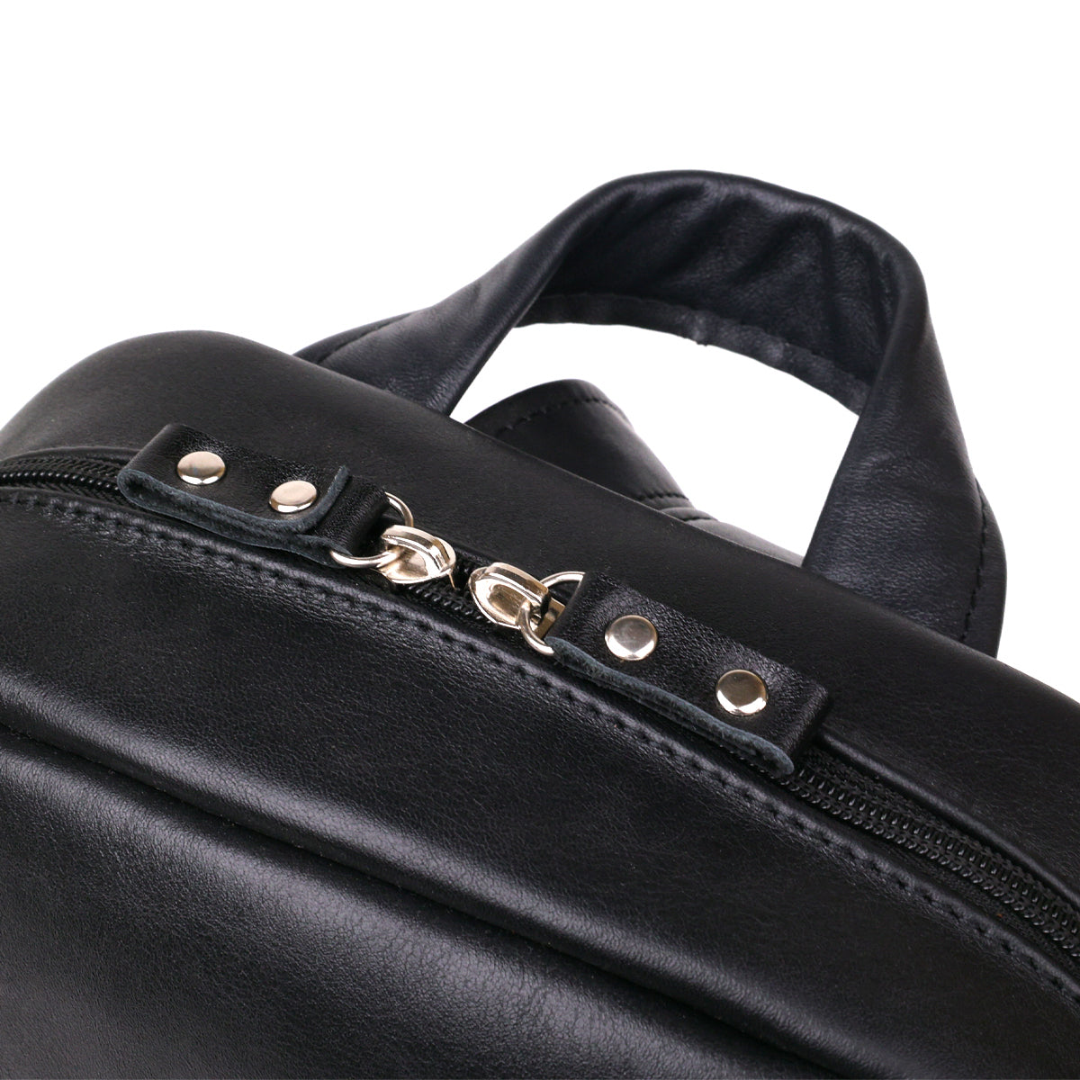 Women's Leather Backpack SHVIGEL 15304 Black Made in Ukraine Natural Leather