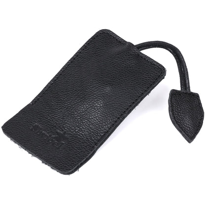 Leather Key Holder SHVIGEL 15308 Black Natural Leather Minimalist Design