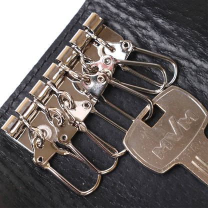 Stylish Women's Leather Key Holder SHVIGEL 16530 Red Genuine Leather for Keys