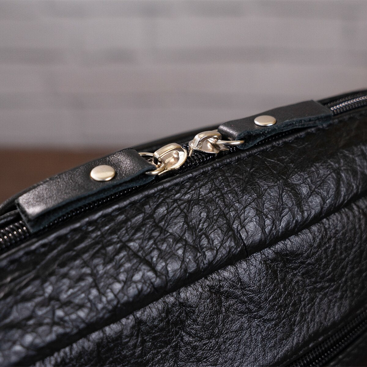 Elite Leather Men's Bag SHVIGEL 00791 Black, Genuine Leather, Ukrainian Craftsmanship