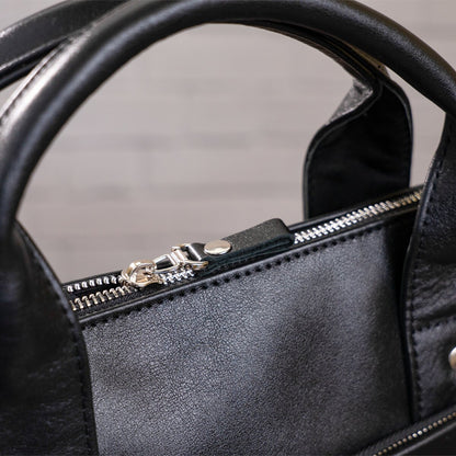 Laptop Bag SHVIGEL 11036 Black Genuine Leather Suitable for Daily Use